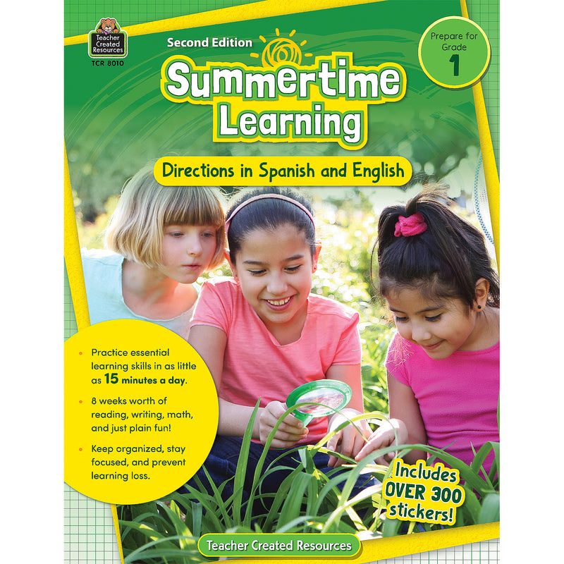 Summertime Learning Gr 1 2nd Ed English & Spanish Directions