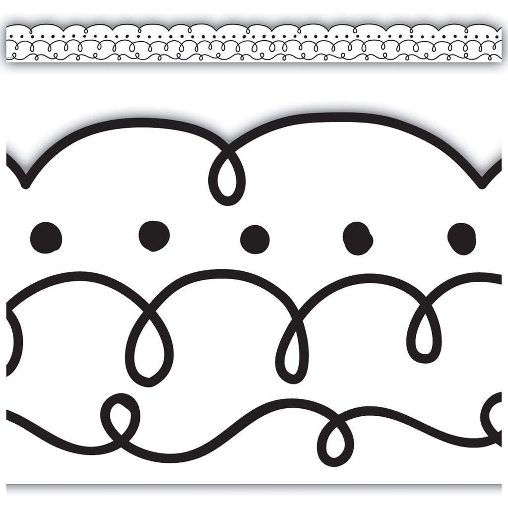 Squiggles And Dots Die-cut Border