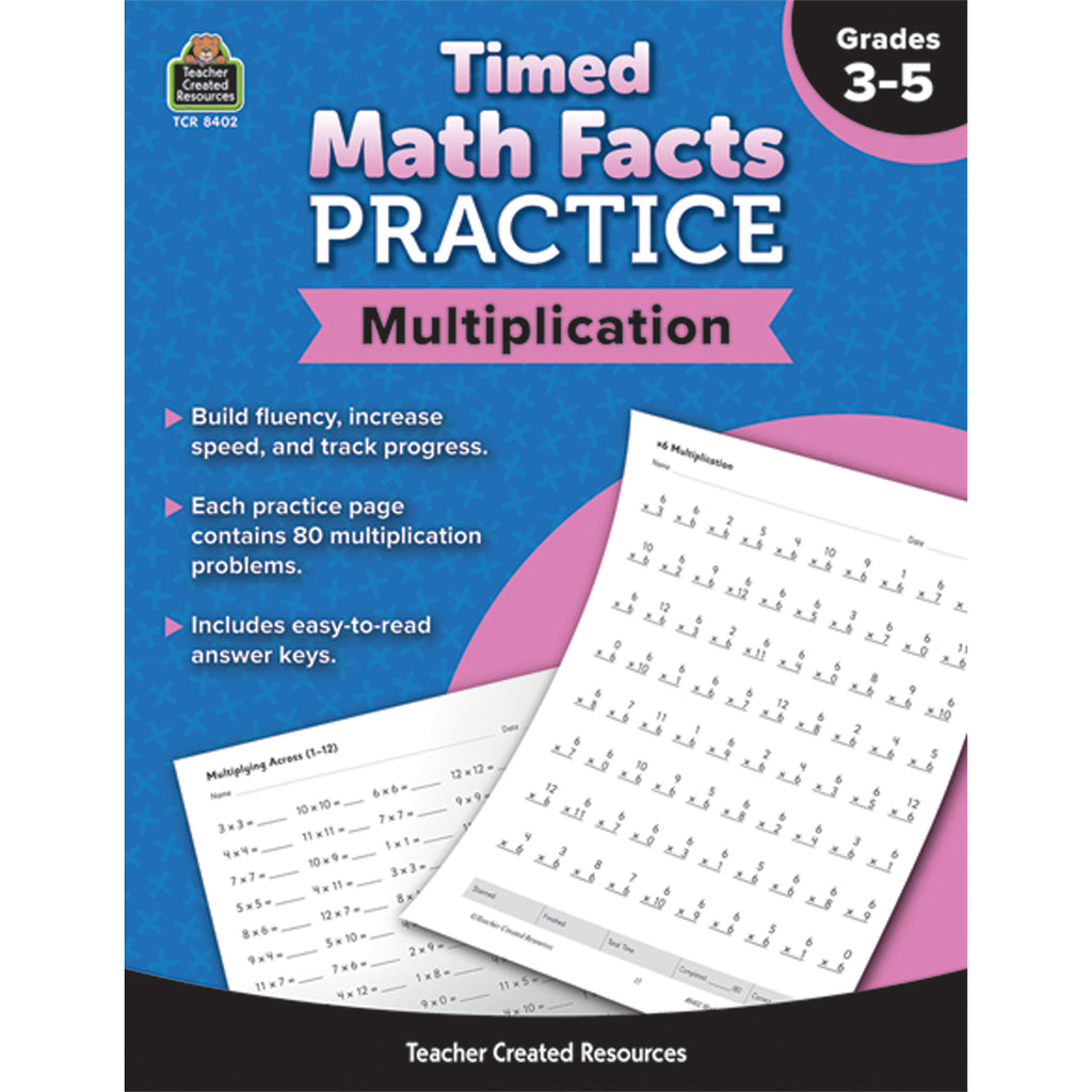 Timed Math Facts Multiplication