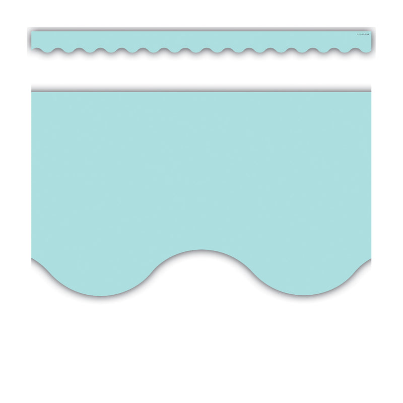 Pastel Blue Scalloped Border Trim, 35 Feet