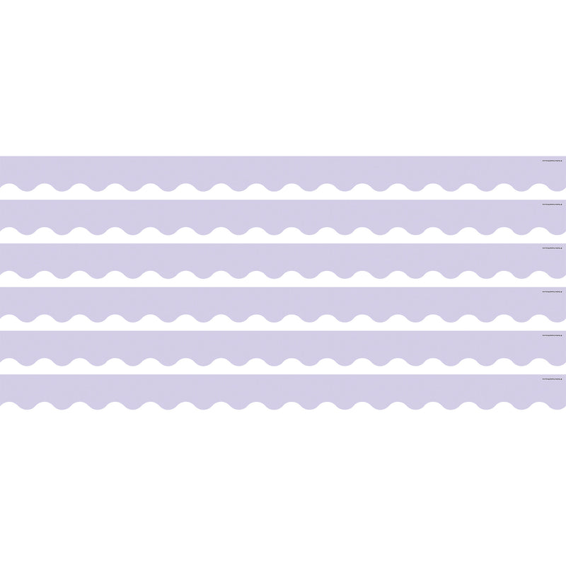 (6 Pk) Lavender Scalloped Border