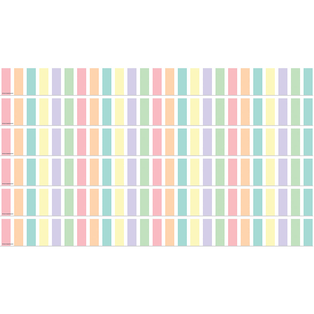 (6 Pk) Pastel Pop Stripes Border