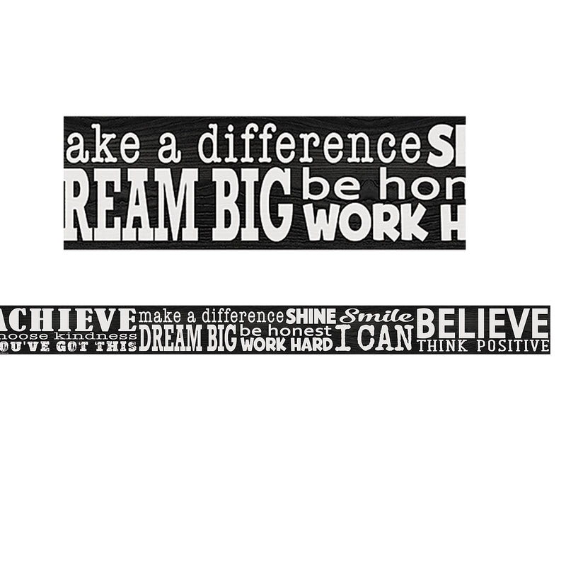 Positive Sayings Straight Border Modern Farmhouse