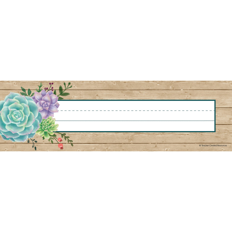 (6 Pk) Rustic Bloom Name Plates