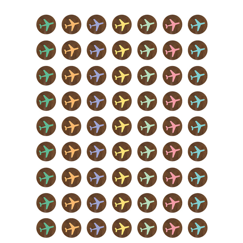 (12 Pk) Travel Map Airplanes Mini Stickers