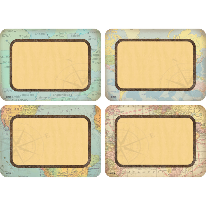 Travel The Map Name Tags-labels Multi Pack