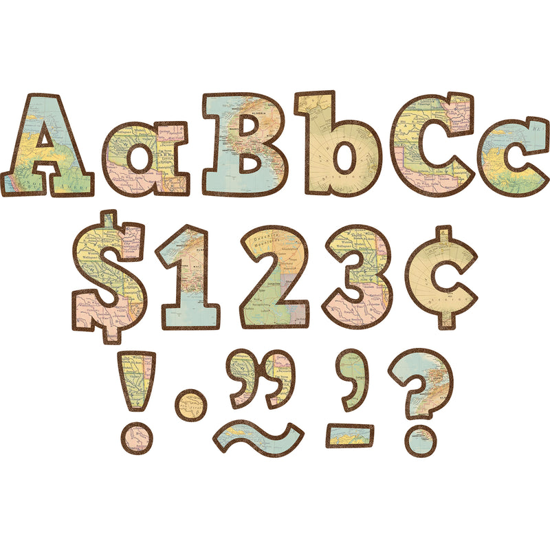 Travel Map Bold Block 4in Letters Combo Pack
