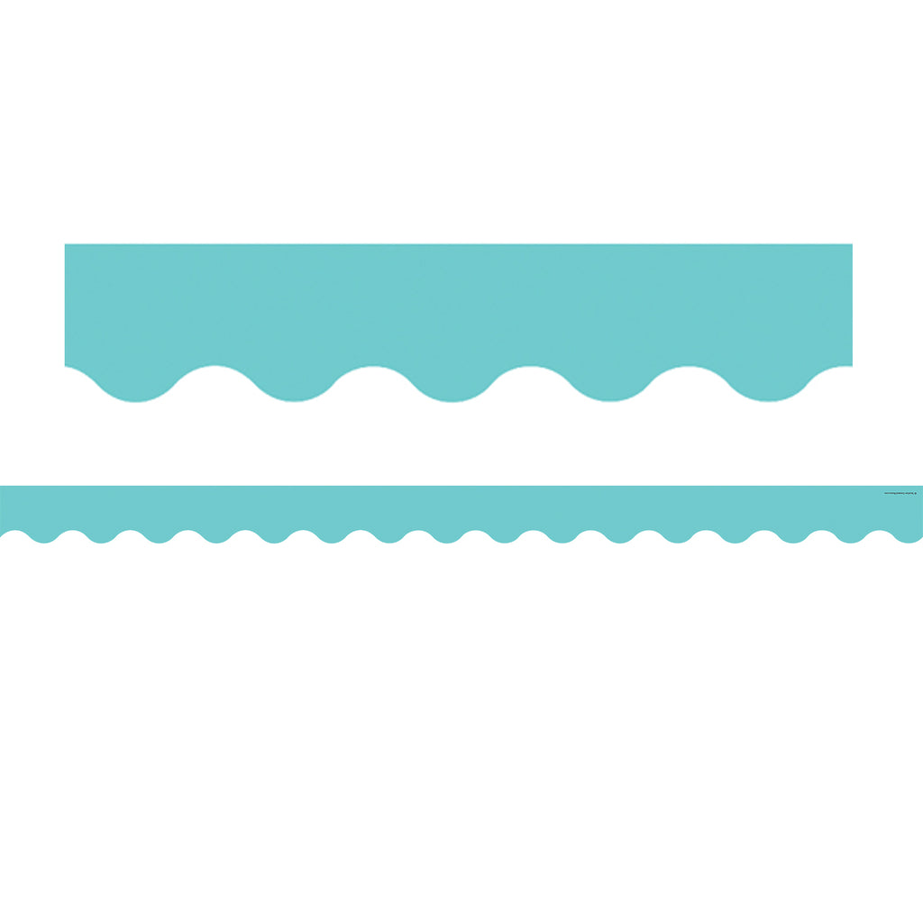 Light Turquoise Scalloped Border
