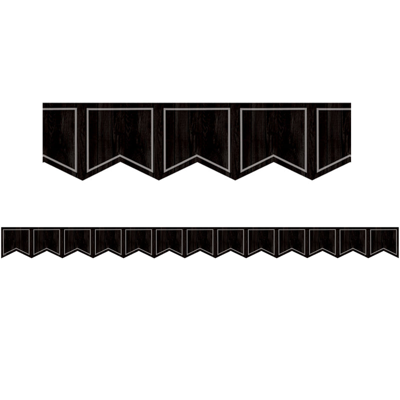 Black Pennants Die-cut Border Trim Modern Farmhouse