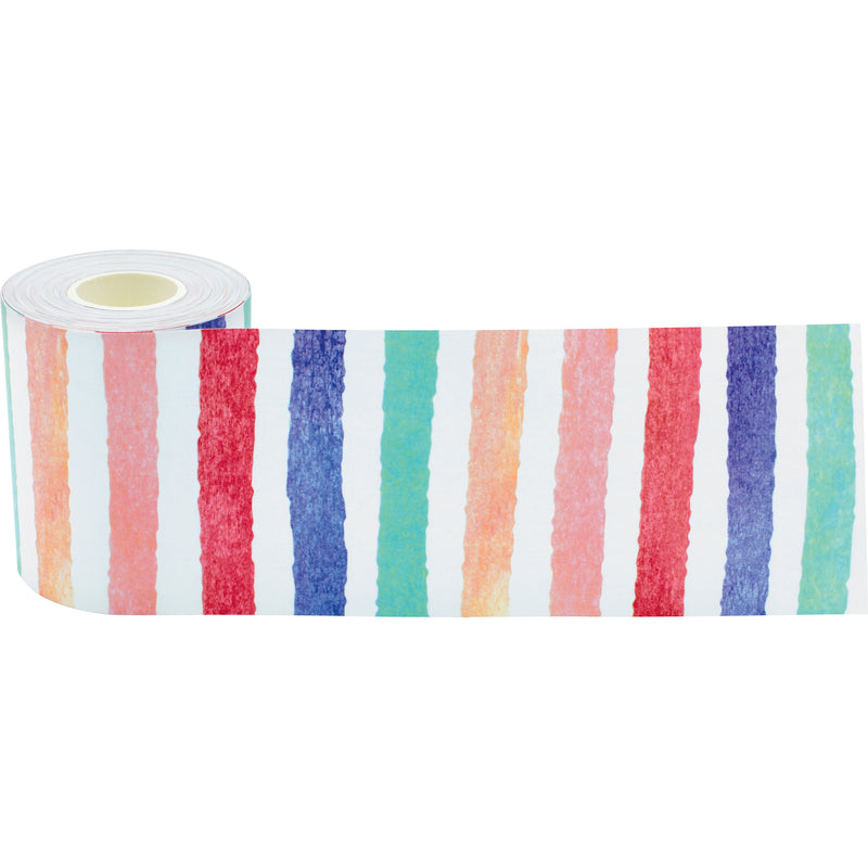 Watercolor Stripes Rolled Trim