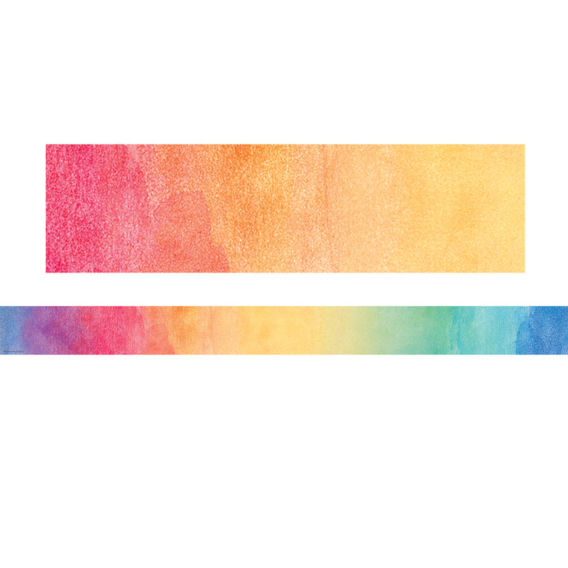 Watercolor Straight Rolled Border