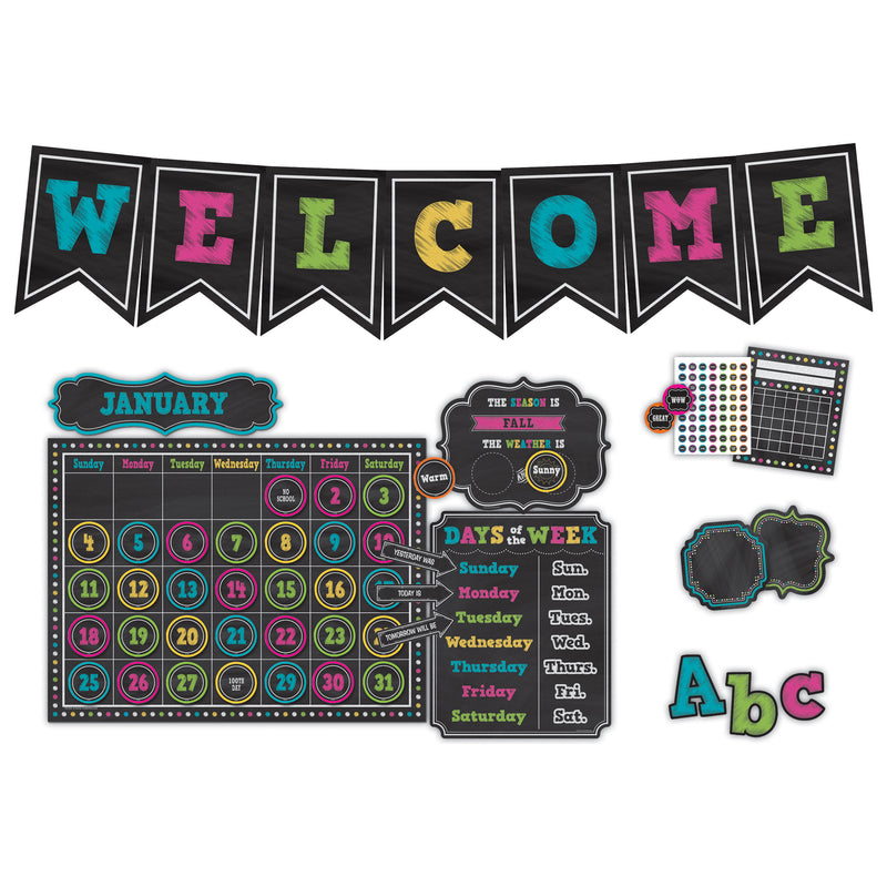 Chalkboard Brights Class Decor Set