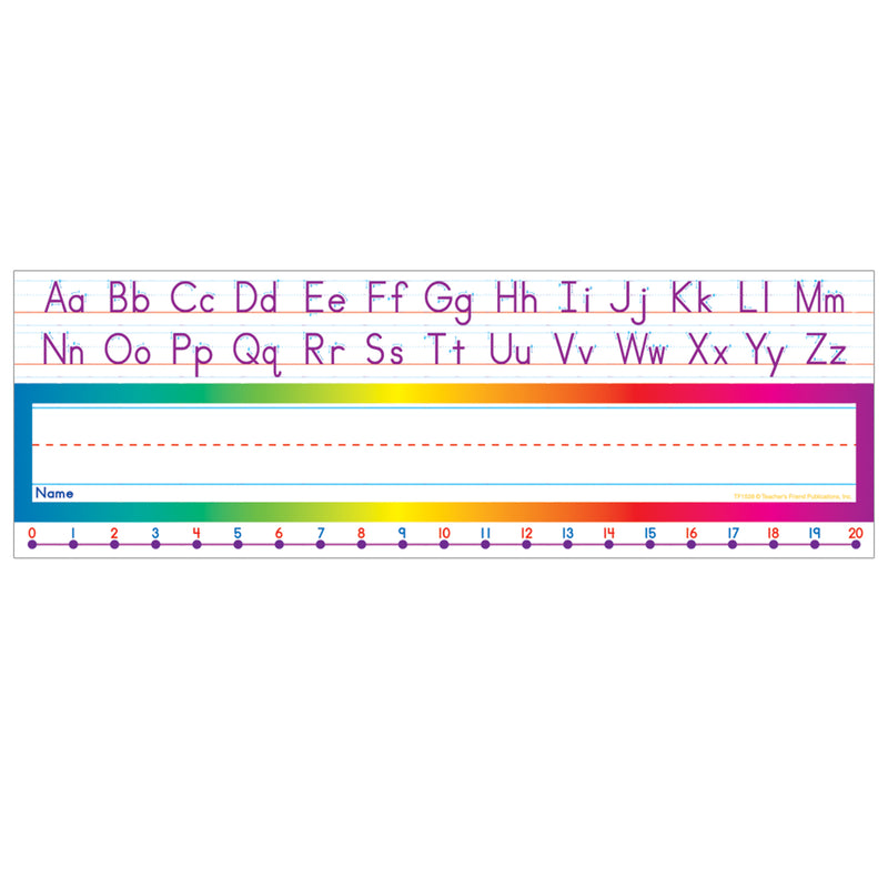 Alphabet-number Line Standard Name Plates