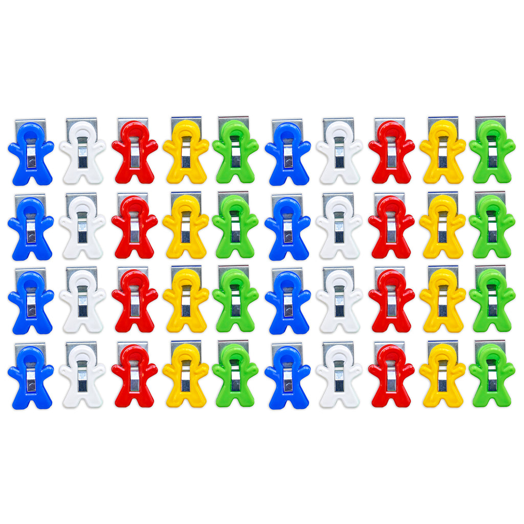 Magnet Man Magnetic Clip, Assorted Colors, 40-Piece Bucket