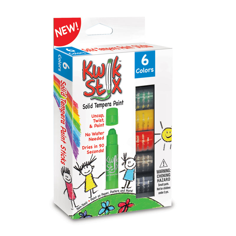 Kwik Stix Tempera Paint 6pk Primary Colors