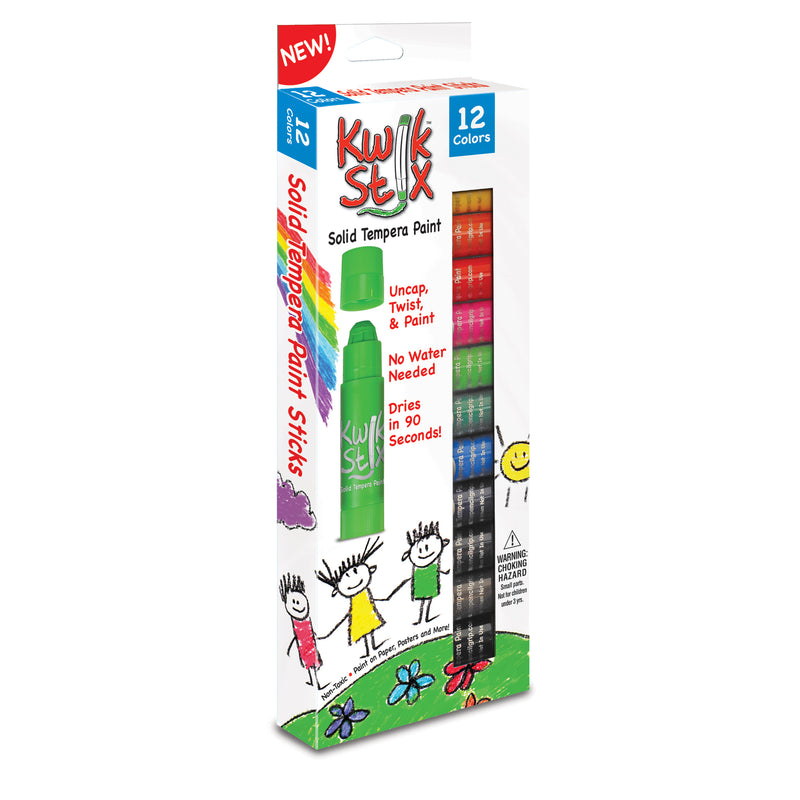 (2 Pk) Kwik Stix Tempera Paint Prime Colors 12 Per Pk