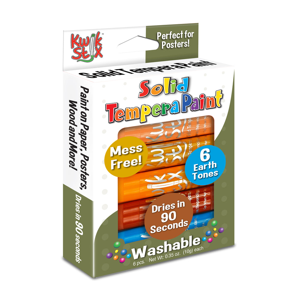 Tempera Paint Earth Tones 6 Colors Kwik Stix