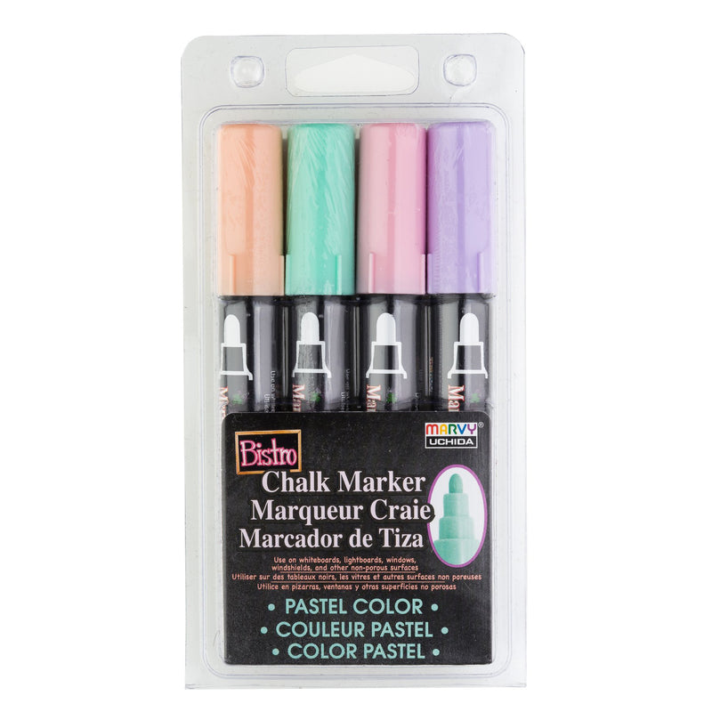 Bistro Chalk Markrs Broad Tip 4 Clr Set