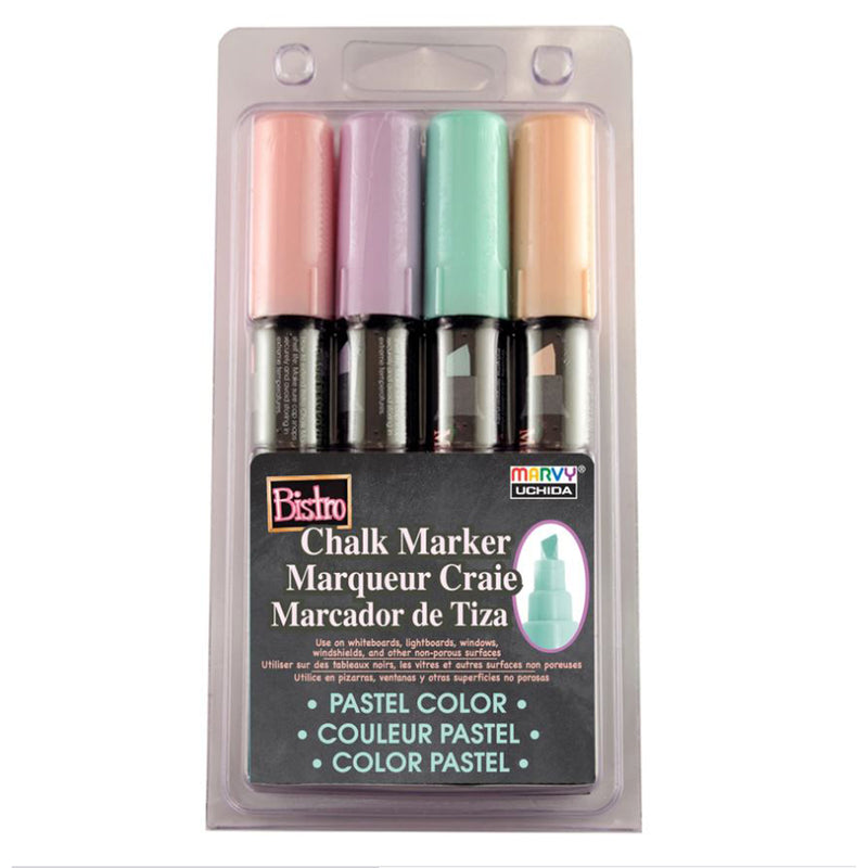 Bistro Chlk Markrs Chisel Tip 4 Set