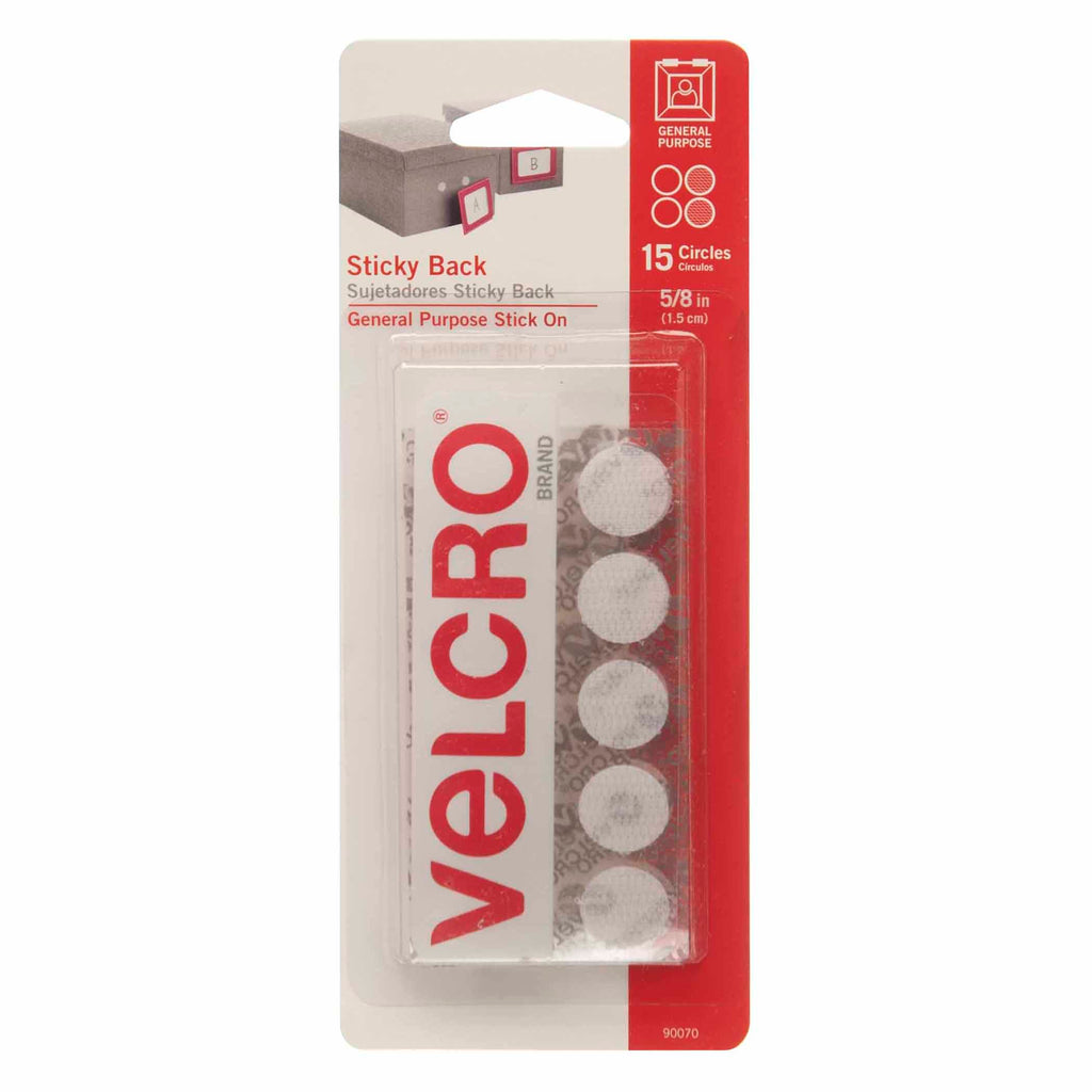 Velcro Tape Round 5-8 Inch White