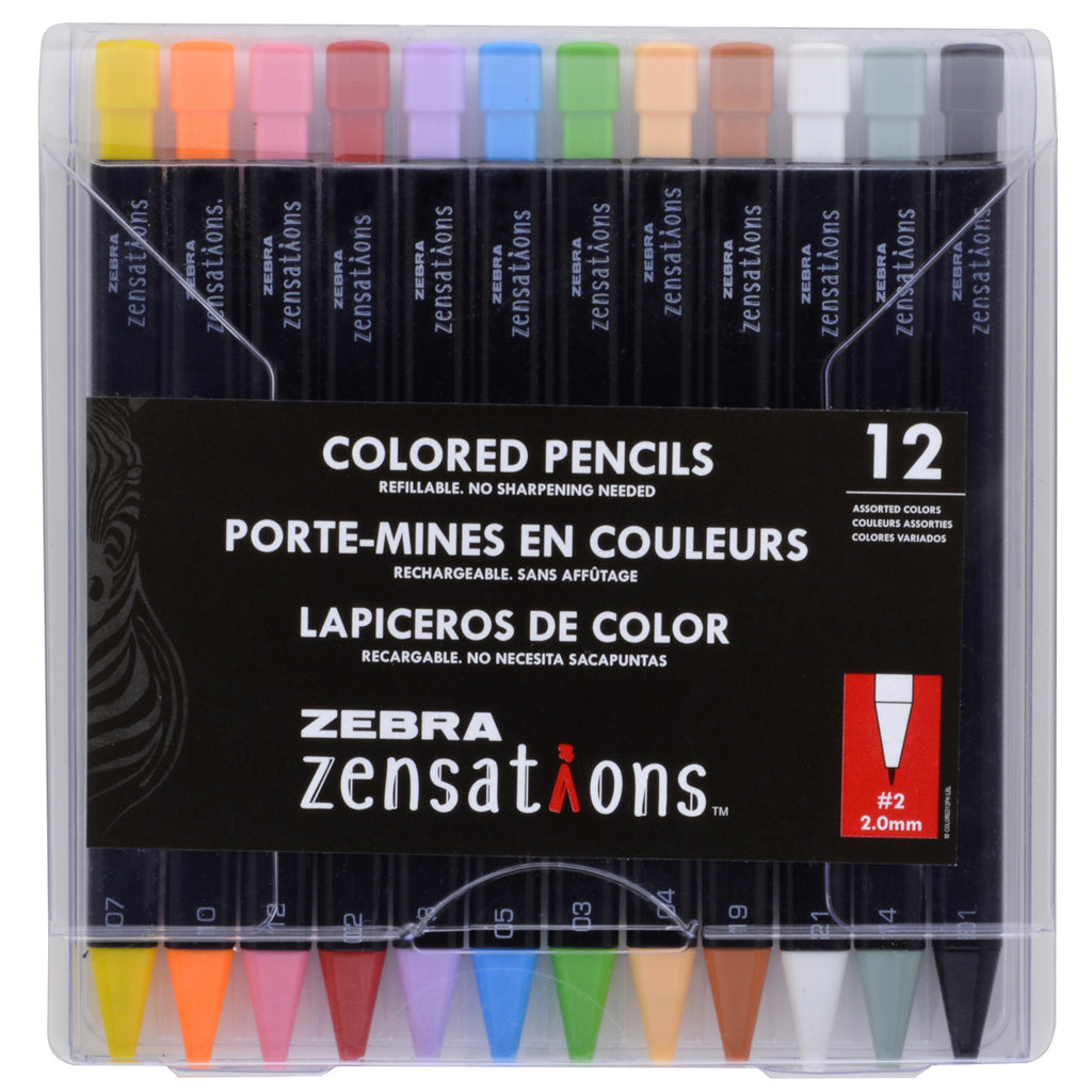 Refill Mechanical Colrd Pencls 12pk Zensations