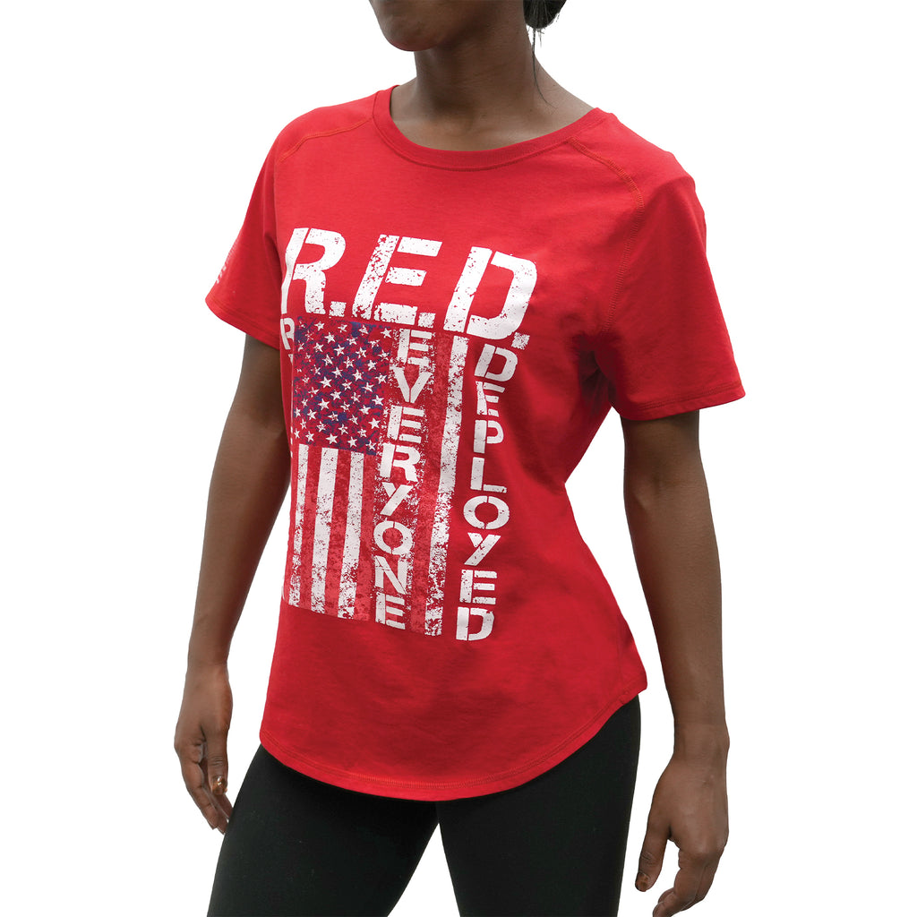 Rothco Womens R.E.D. (Remember Everyone Deployed) T-Shirt - Red
