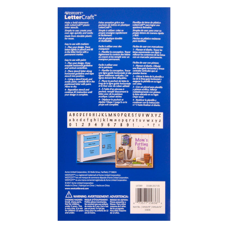 Marker 2in Stencils Alphabet Number