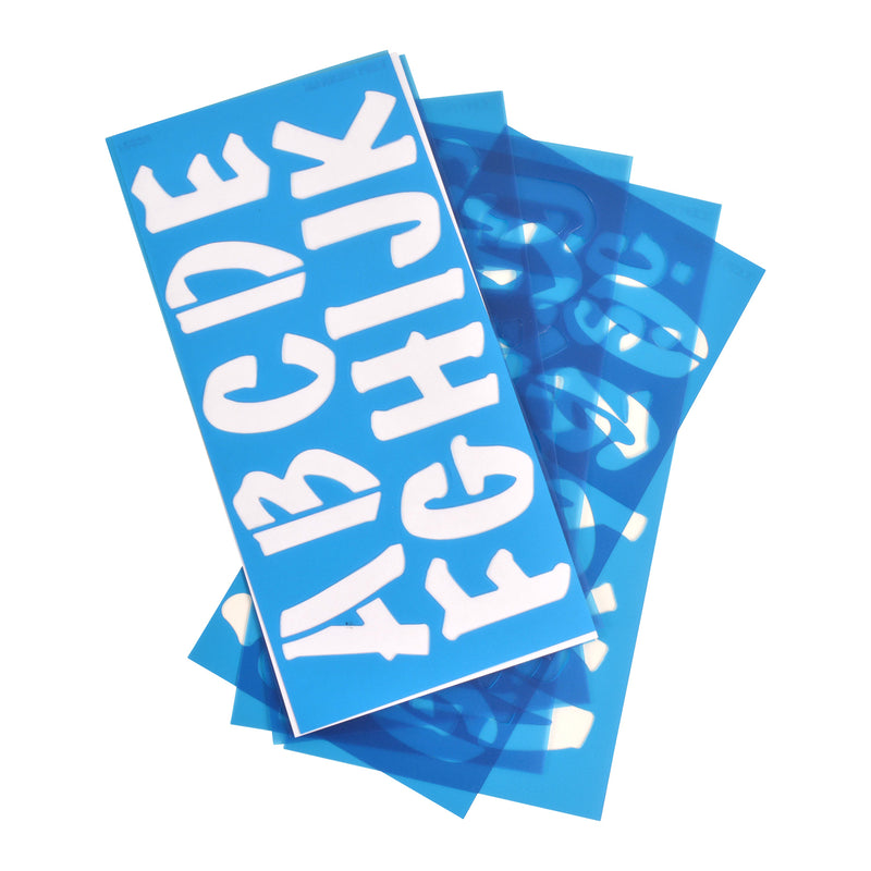 Marker 2in Stencils Alphabet Number