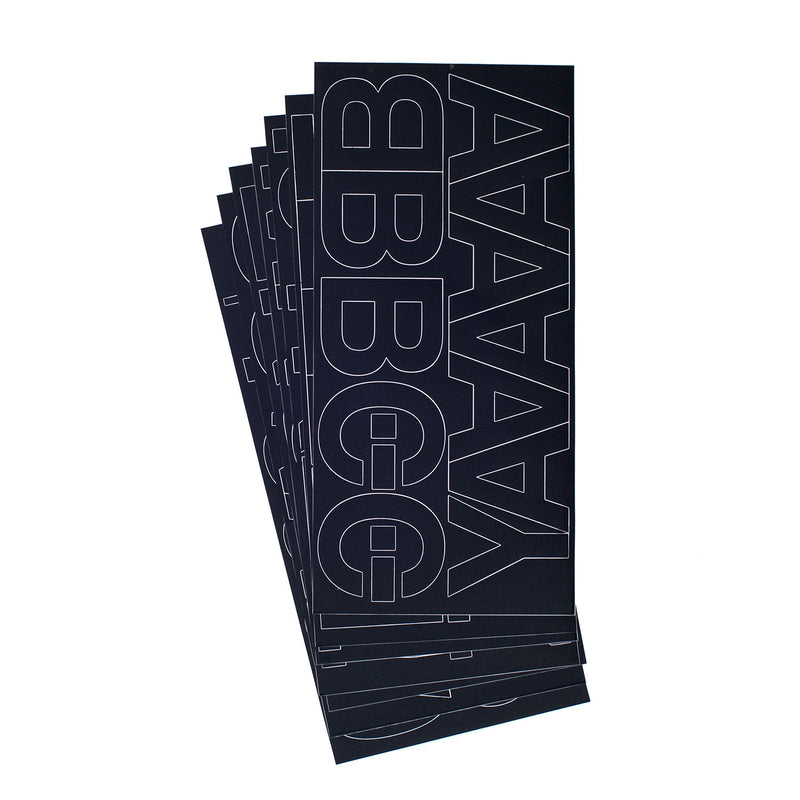 2in Helvetica Vinyl Letters Black Permanent