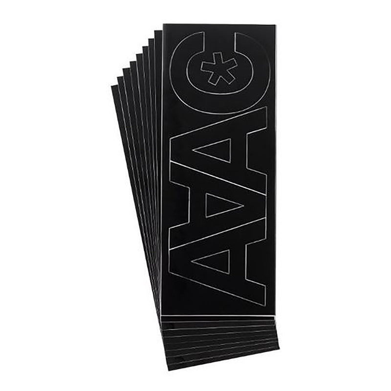 3in Helvetica Vinyl Letters Black Permanent