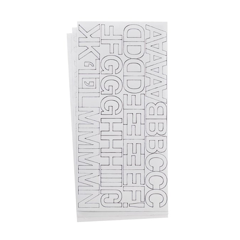 1in Helvetica Vinyl Letters White Permanent