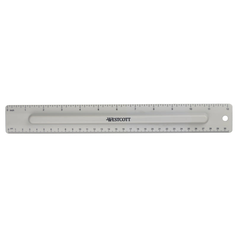 2-Piece 12" Ruler with Pencil Storage, Pack of 6