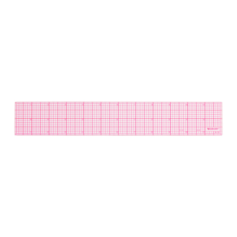 12" 8ths Beveled Grid Ruler, Pack of 6