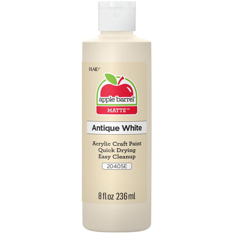 Acrylic Paint Matte Antique Wht 8oz Apple Barrel
