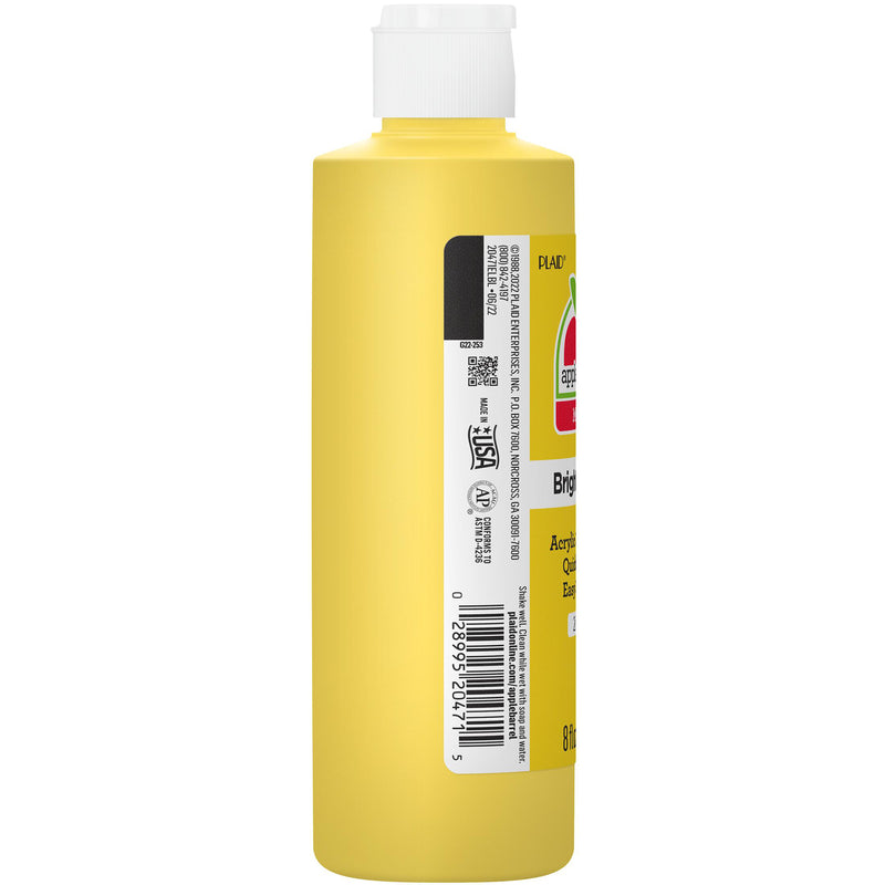 Acrylic Paint Matte Bright Ylw 8oz Apple Barrel