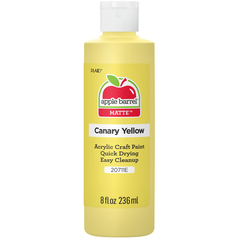 Acrylic Paint Matte Canary Ylw 8oz Apple Barrel