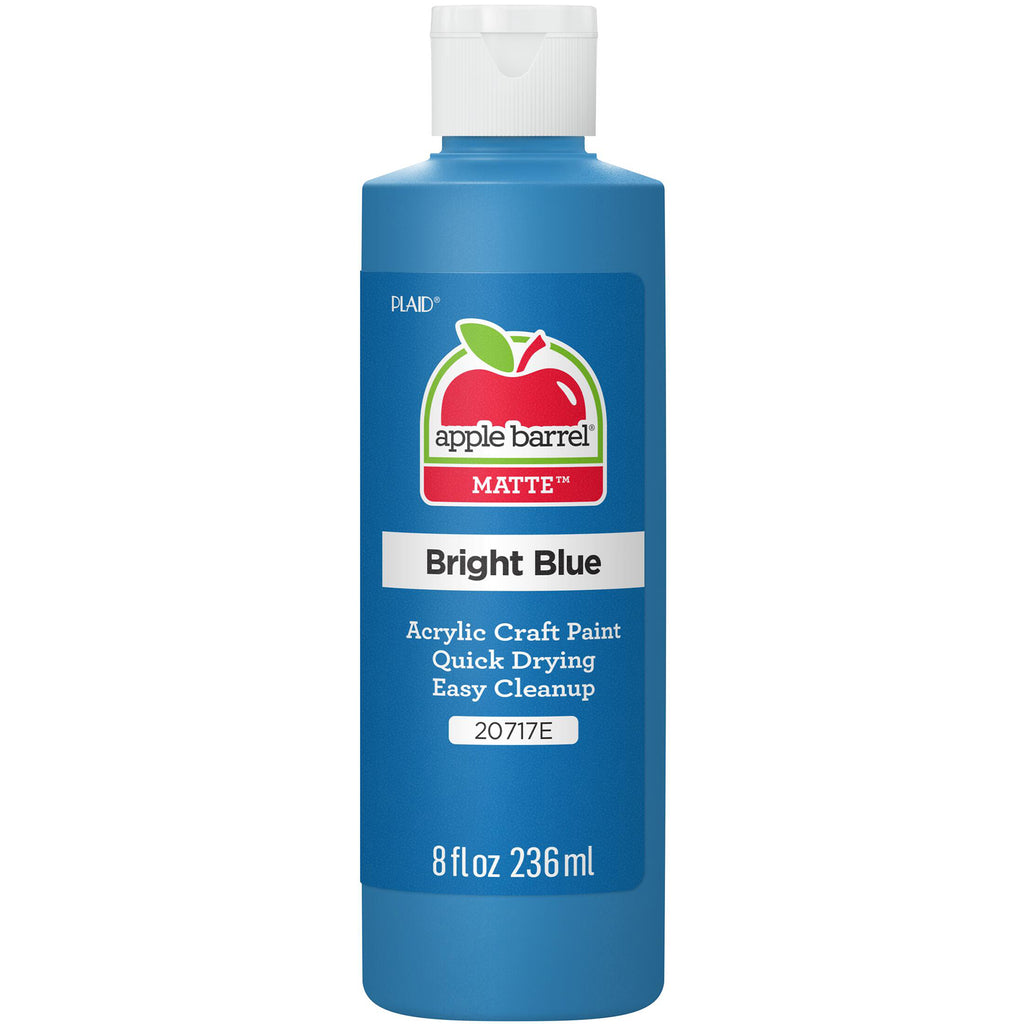 Acrylic Paint Matte Bright Blue 8oz Apple Barrel