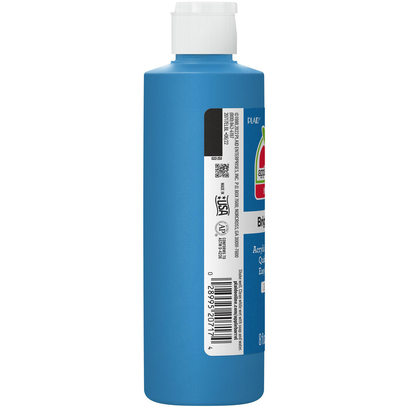 Acrylic Paint Matte Bright Blue 8oz Apple Barrel
