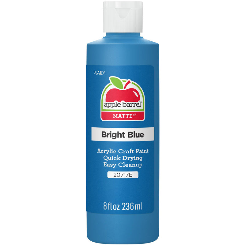 Acrylic Paint Matte Bright Blue 8oz Apple Barrel