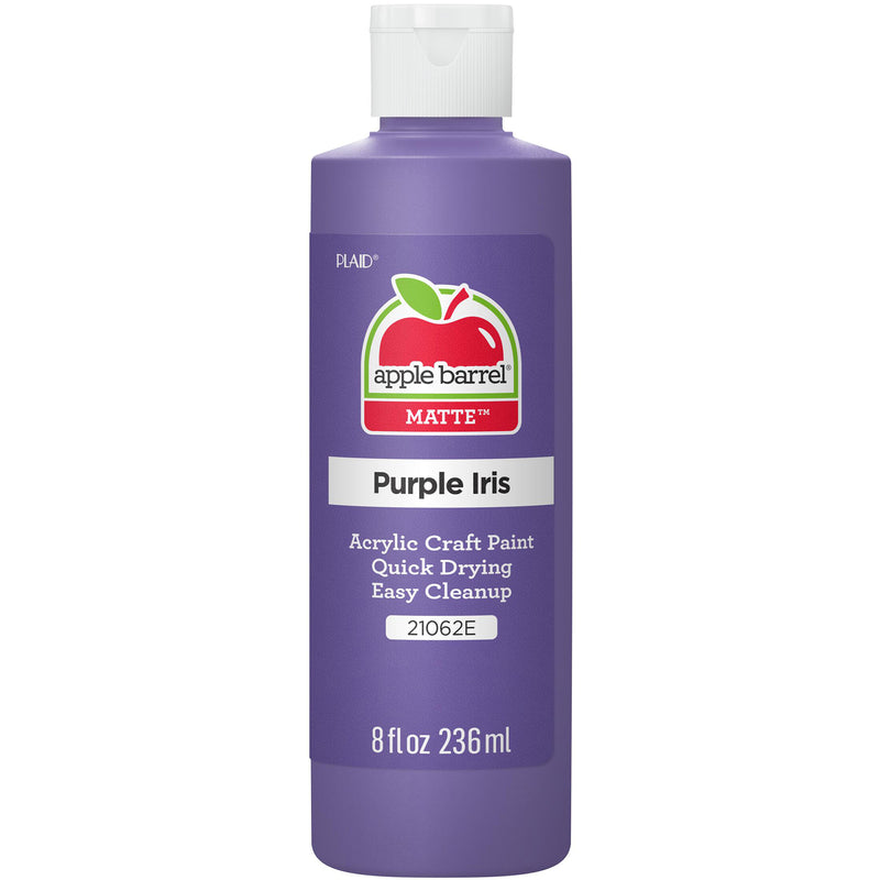 Acrylic Paint Matte Purple Iris 8oz Apple Barrel