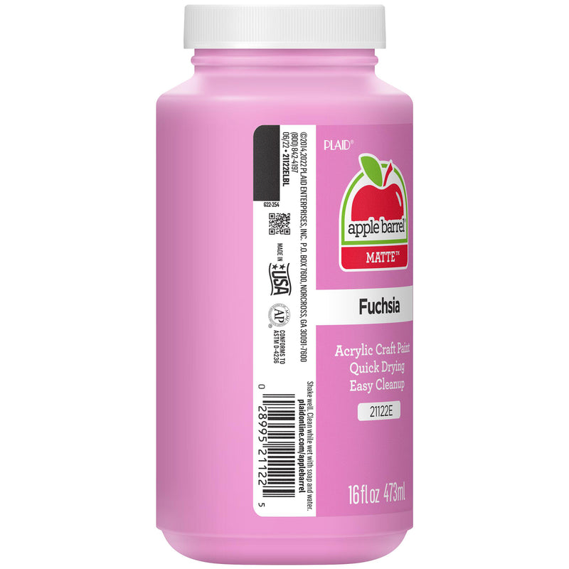 Acrylic Paint Matte Fuchsia 16oz Apple Barrel