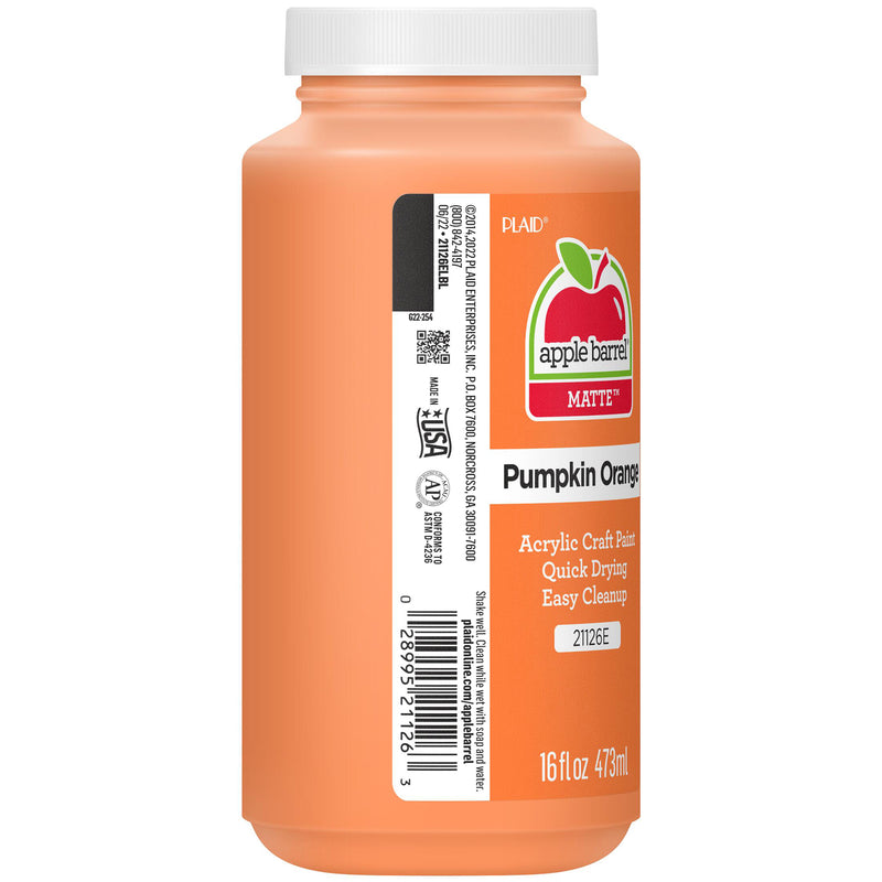 Acrylic Paint Matte Pumpkn Org 16oz Apple Barrel