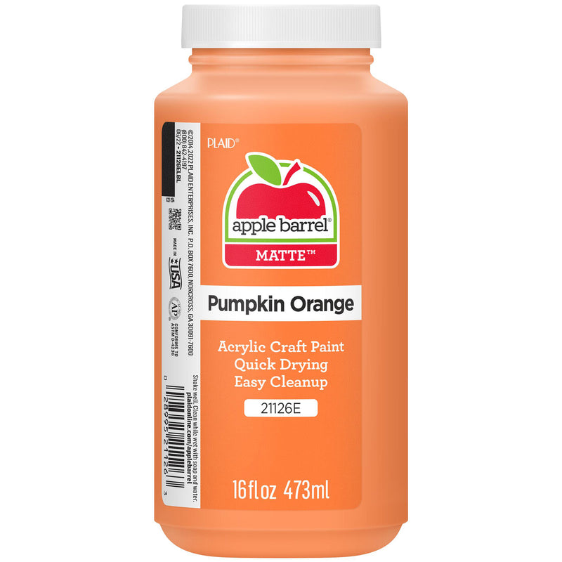 Acrylic Paint Matte Pumpkn Org 16oz Apple Barrel