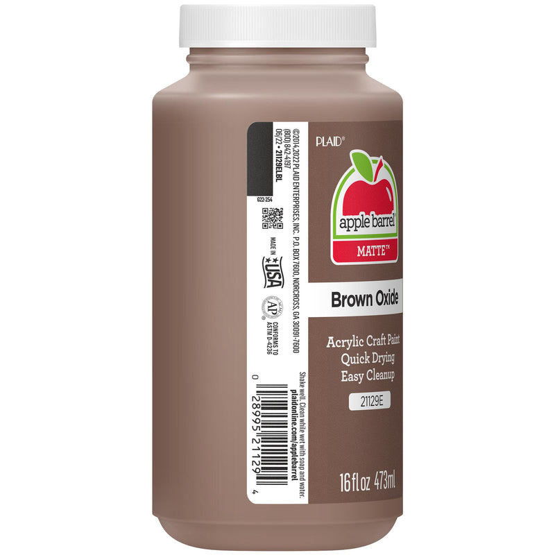 Acrylic Paint Matte Brn Oxide 16oz Apple Barrel