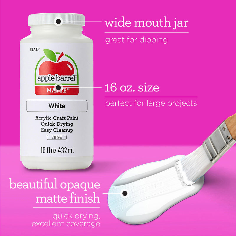 Acrylic Paint Matte Bright Ylw 16oz Apple Barrel
