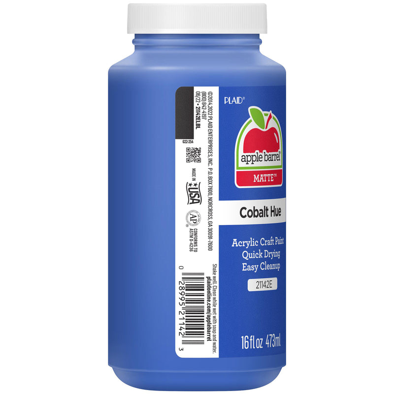 Acrylic Paint Matte Cobalt Hue 16oz Apple Barrel