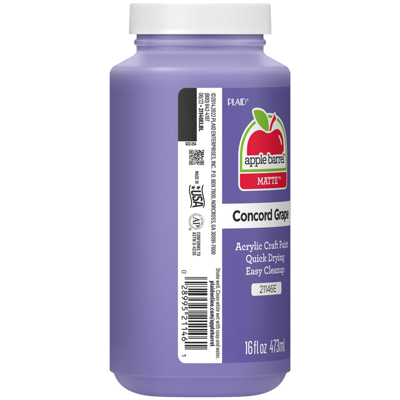 Acrylic Paint Matte Con Grape 16oz Apple Barrel