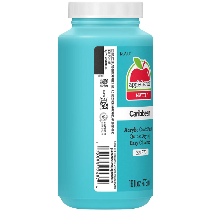 Acrylic Paint Matte Caribbean 16oz Apple Barrel