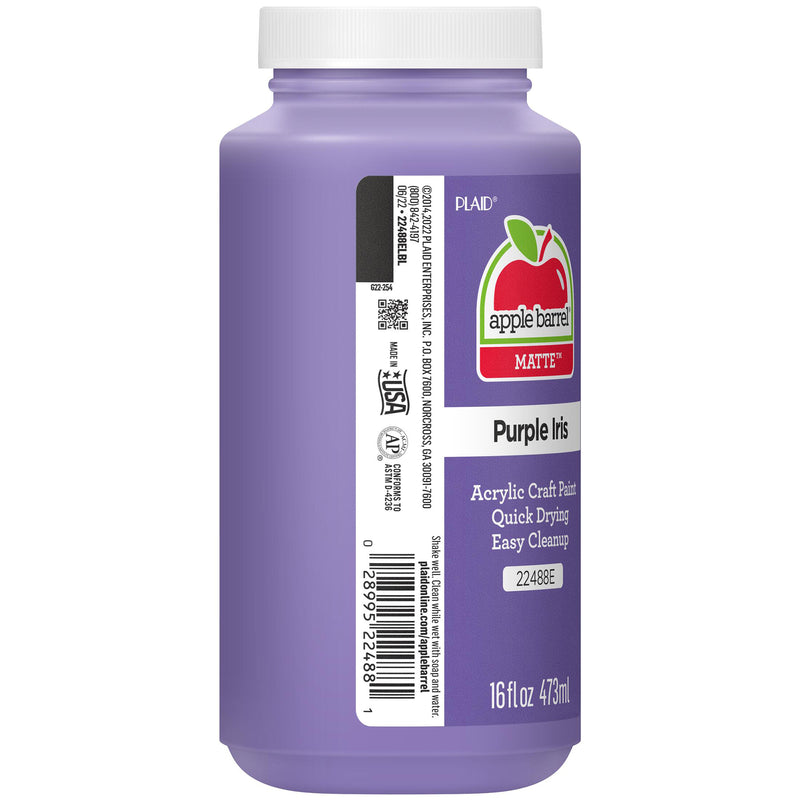 Acrylic Paint Matte Purpl Iris 16oz Apple Barrel