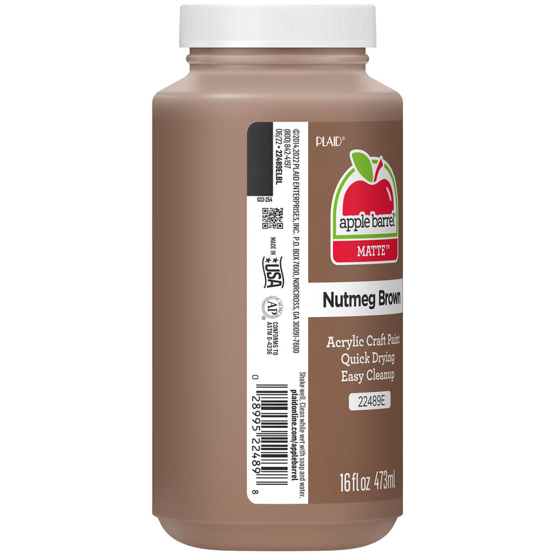 Acrylic Paint Matte Nutmeg Brn 16oz Apple Barrel